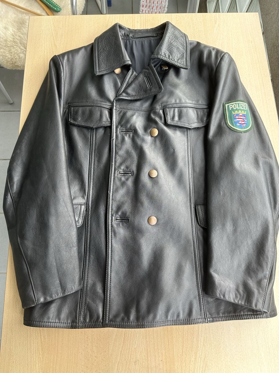 Uniformen: Lederjacke Polizei Grösse 25 schwarz – Gebraucht aus Biel/ Bienne von fusion54 3