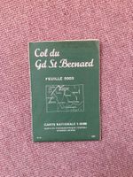 Antike Wanderkarte Schweiz, Col du Gd St Bernard, 1958