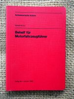 Regl 61.9 Behelf für Motorfahrzeugführer 1986 Militär Armee