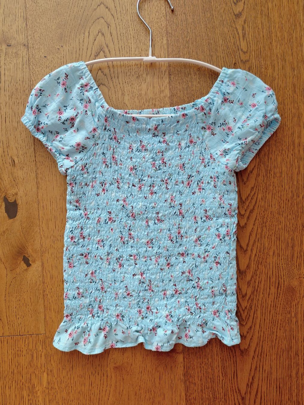 Camicette, T-shirt & Top: Sommerliches Blüemli-Top, hellblau, Grösse 116 – Usato da uster venduto da colorpw 1