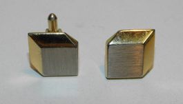 Manschettenknöpfe moderne Bicolor Farben Würfel 3 D Motiv