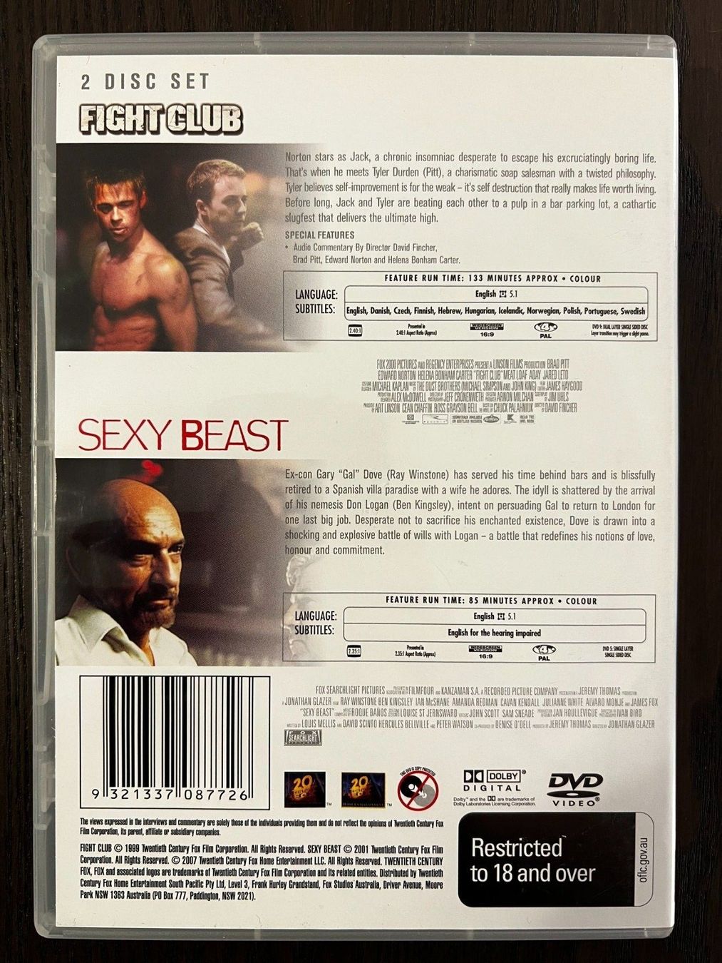 Tutti i DVDs: Fight Club & Sexy Beast – Usato da Zürich venduto da FilmFreunde 1