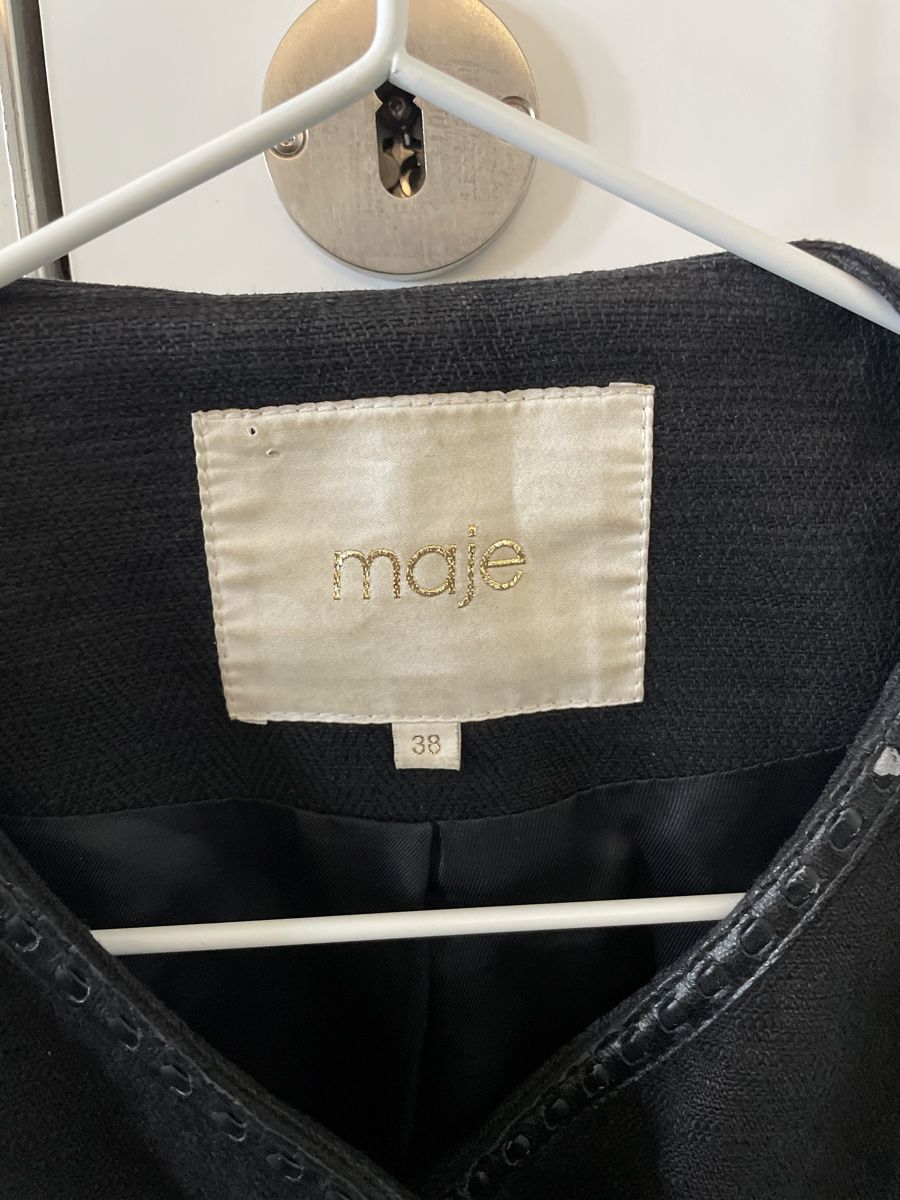 Maje Giacche: Maje Paris Black Blazer Jacket sz 38 – Usato da Zürich venduto da a.bertogg 1