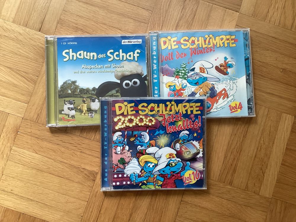 3 CDs Shaun das Schaf/Schlümpfe🎵🎉🎊 (Gebraucht) in Aarburg für CHF 5 ...