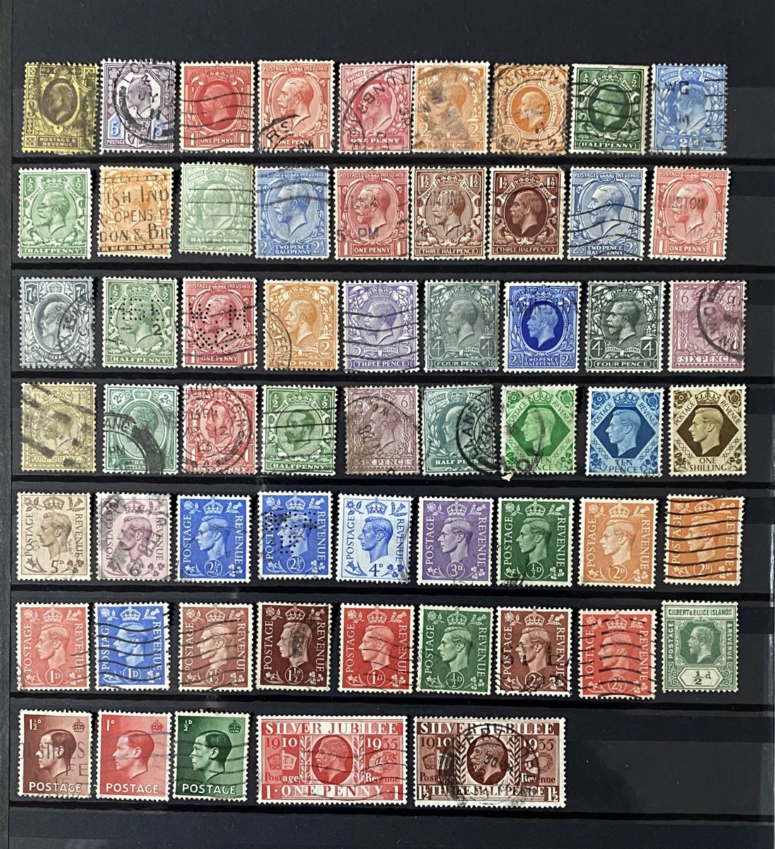 Tutti i francobolli: 59 timbres -Roi George – Usato da Petit-Lancy venduto da Solcarm