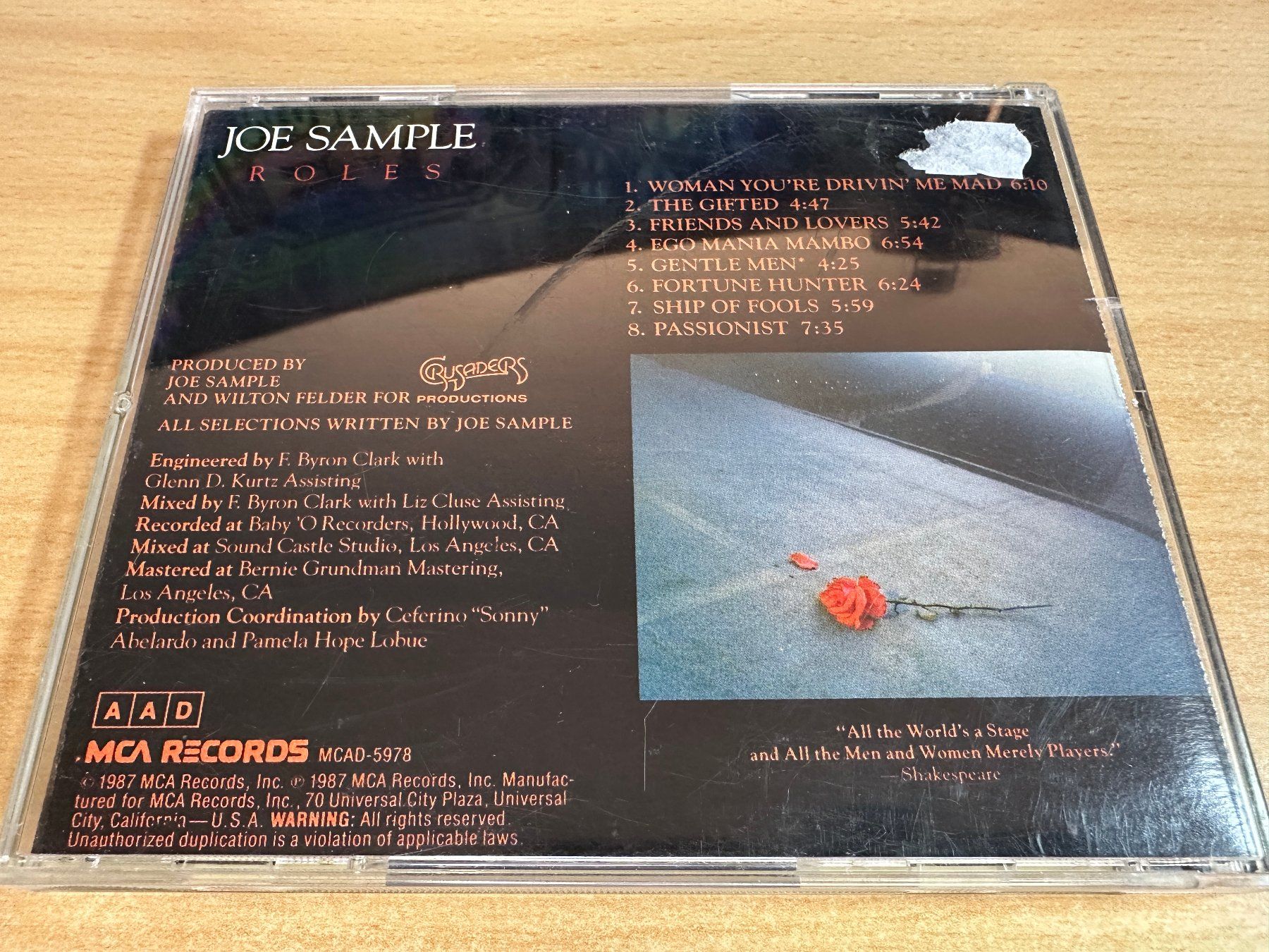 CD: C1 Joe Sample – Roles – Usato da Rikon im Tösstal venduto da Alpenmutz 1