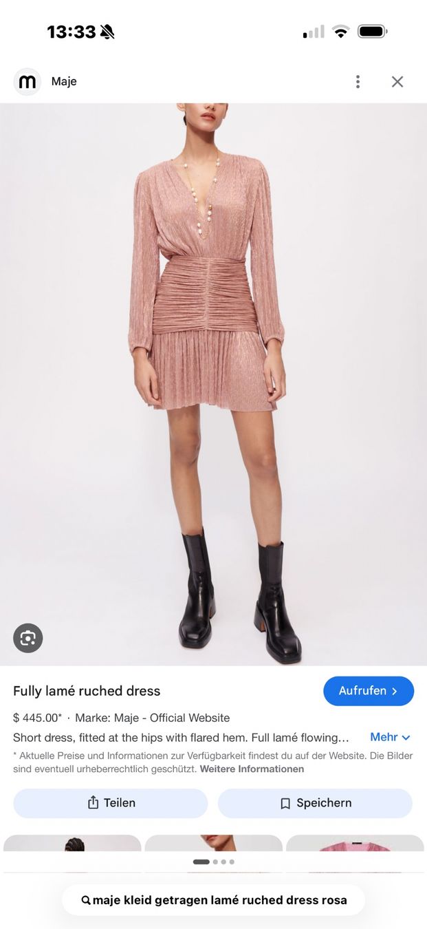 Maje Vestiti: Maje Fully lamé ruched dress – Nuovo (secondo la descrizione) da Zürich venduto da nikefaust 2