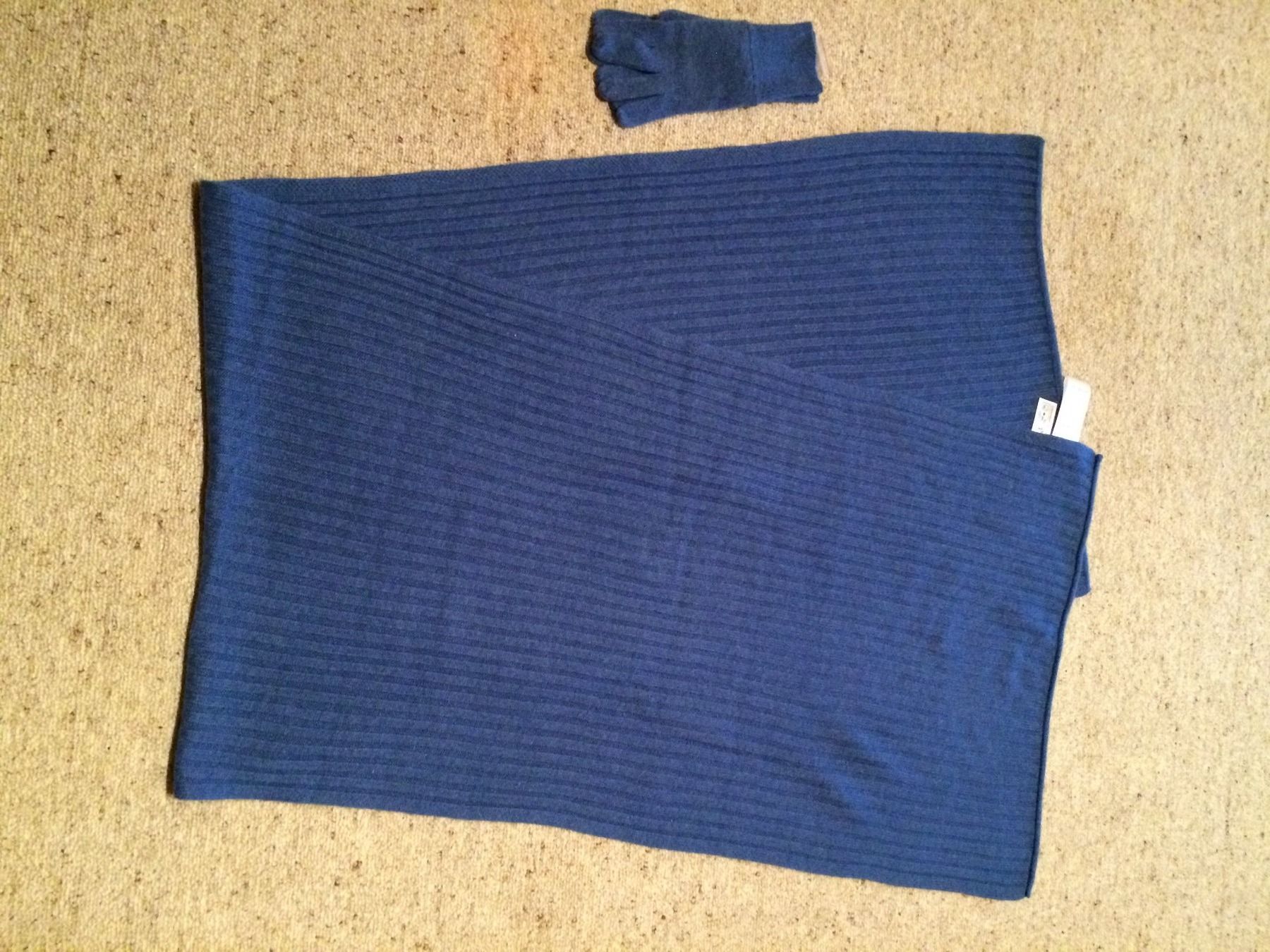 Foulard & Sciarpe: Damenschal Wolle-Kaschmir & Handschuhe, blau – Nuovo (secondo la descrizione) da Buchs AG venduto da ReaNaTsch 2