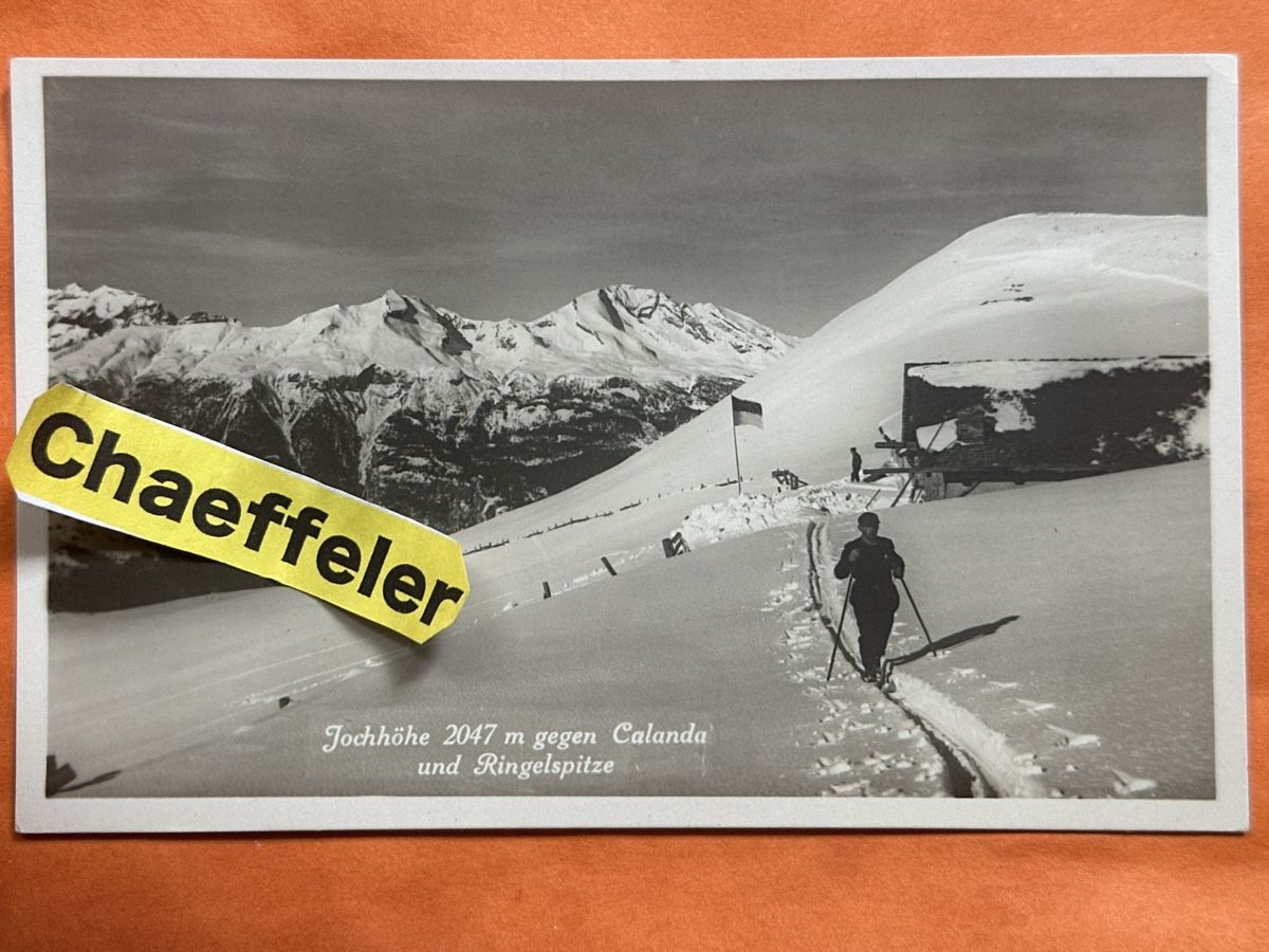 Cartoline postali: Jochhöhe 2047m gegen Calanda und Ringelspitze – Usato da Zürich venduto da Chaeffeler