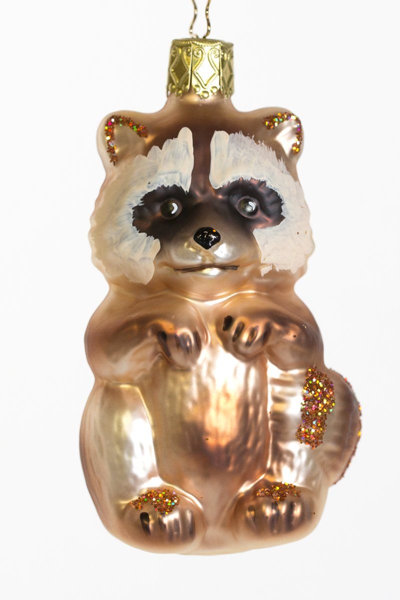 Tutte le decorazioni: Weihnachtskugel - Glasornament "Waschbär" – Nuovo e nell'imballaggio originale da Dottikon venduto da Network01