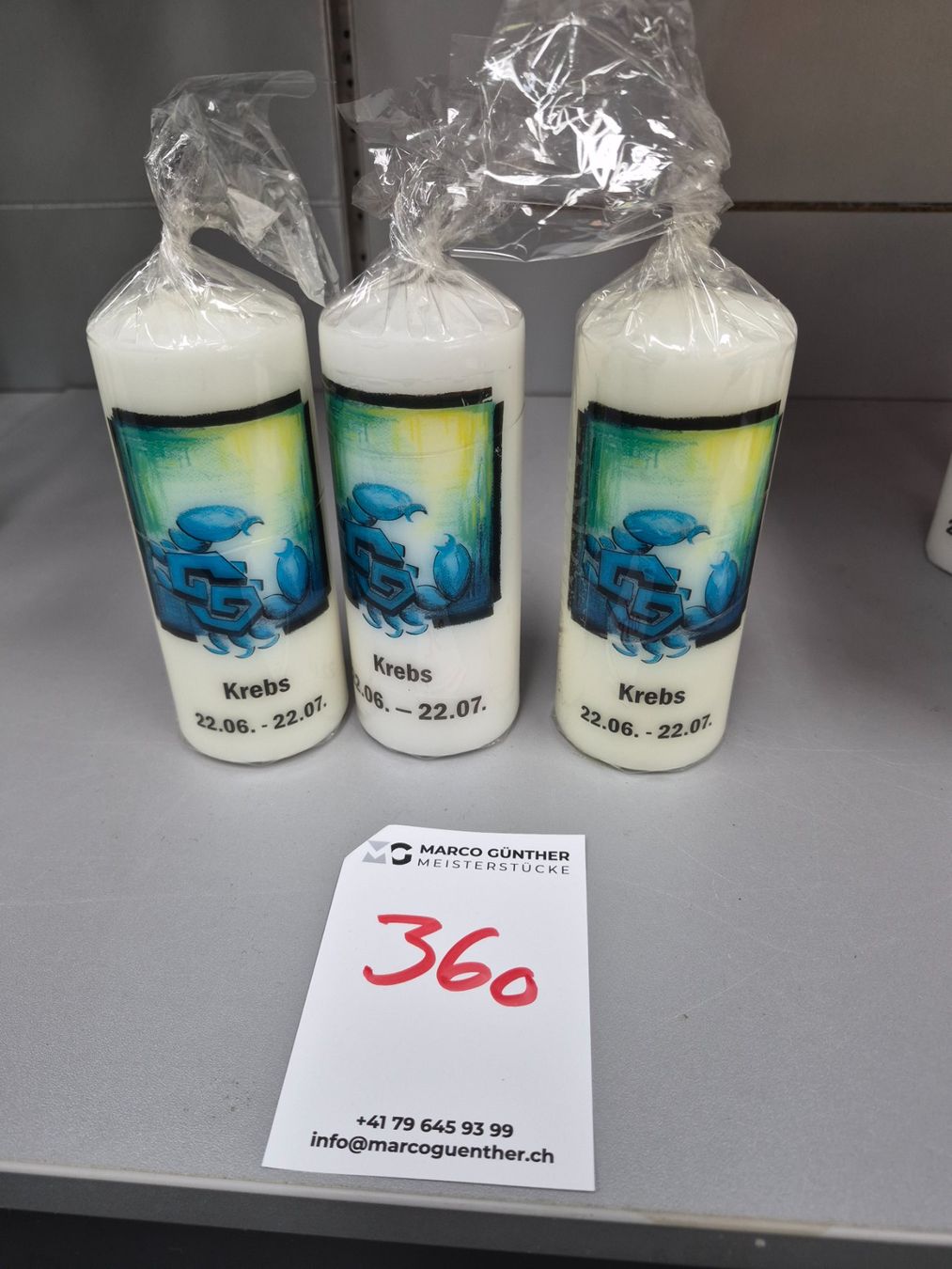 Candele: 360 Posten Sternzeichen-Kerzen aus Liquidation – Nuovo (secondo la descrizione) da Derendingen venduto da Meisterstuecke