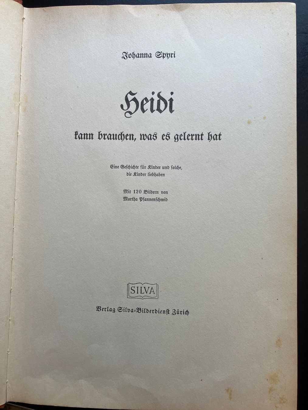 Livres: Heidi, 2 Bände, Silva, alt. – D'occasion à Wangen ZH par day01 2