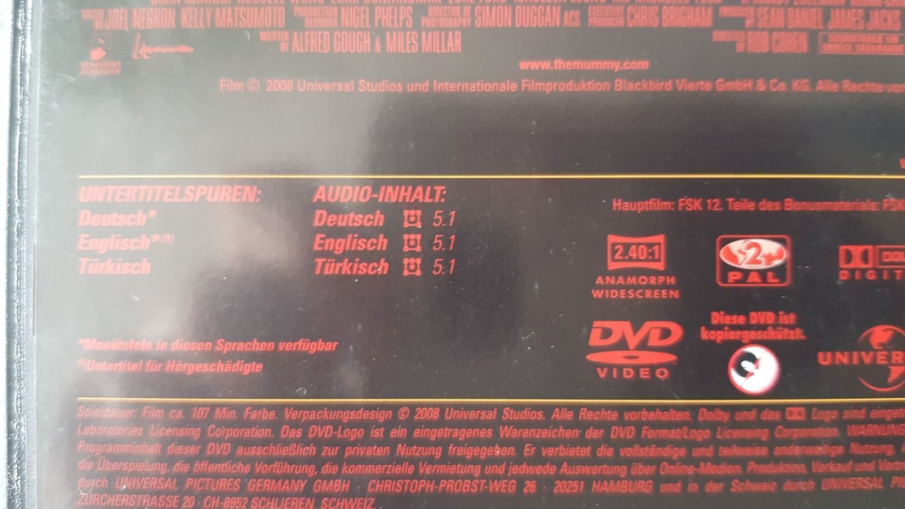 Tutti i DVDs: DVD Die Mumie / Brendan Fraser – Usato da Oetwil am See venduto da fineli2 1