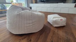 Sitzsack Loungepug mit Sitzhocker