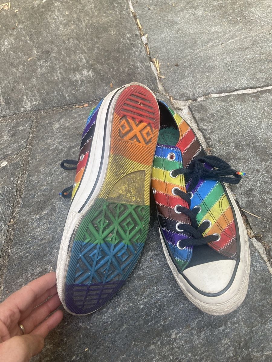Converse Herrenschuhe: Converse Regenbogen farben Gr 41 – Gebraucht aus Basel von Nomagusa 2