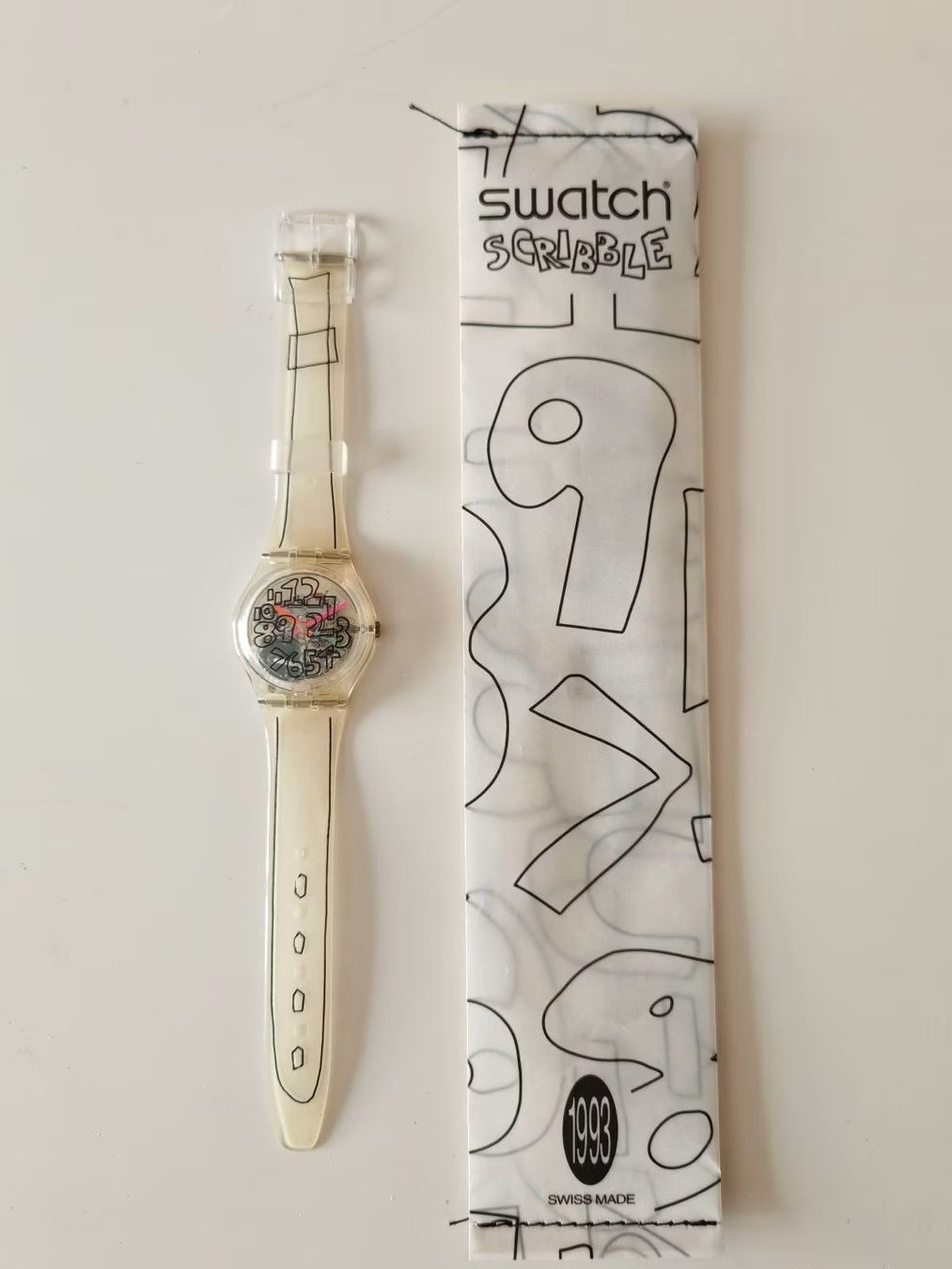Swatch Orologi: SWATCH Special 1993 "Scribble" Ref. GZ124. new + 1x new batt – Nuovo (secondo la descrizione) da Minusio venduto da graziano11 2