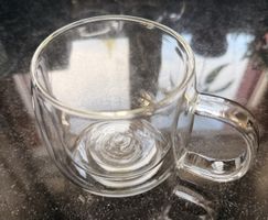 4er Set Doppelwandige Gläser mit Henkel guter Zustand