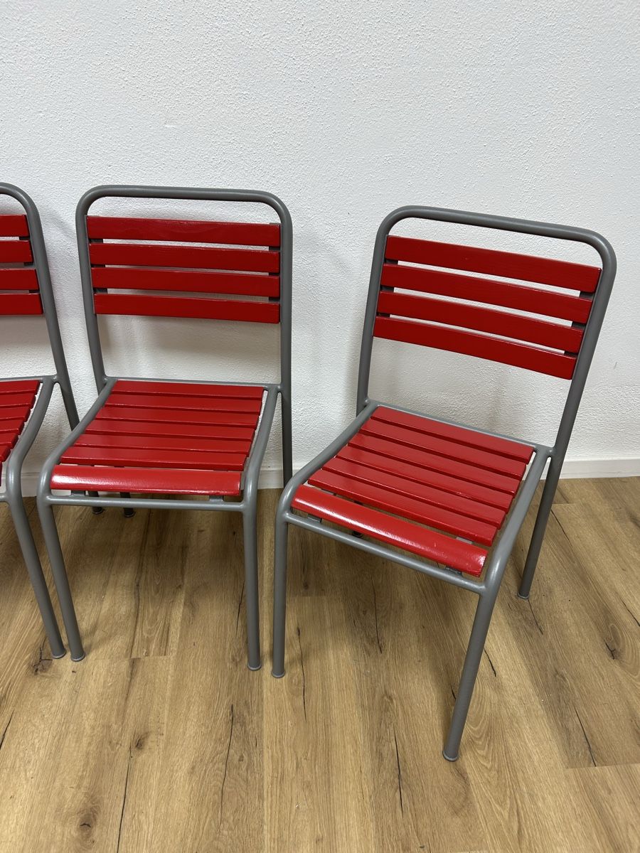 Sedie: 4er Set Gartenstühle stapelbar (restauriert) – Usato da Basel venduto da MoebelSackmann 3