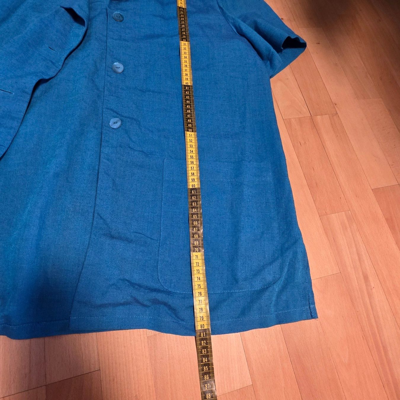 Camicette: Vintage blaue Bluse oversized mit Schulterpolstern – Usato da Wald ZH venduto da CapLux 7