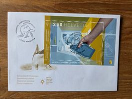 FDC Sonderblock WC-Ente mit Vollersttag