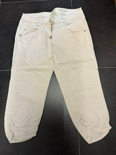 TOM Tailor 3/4 Hose beige/weiss 40