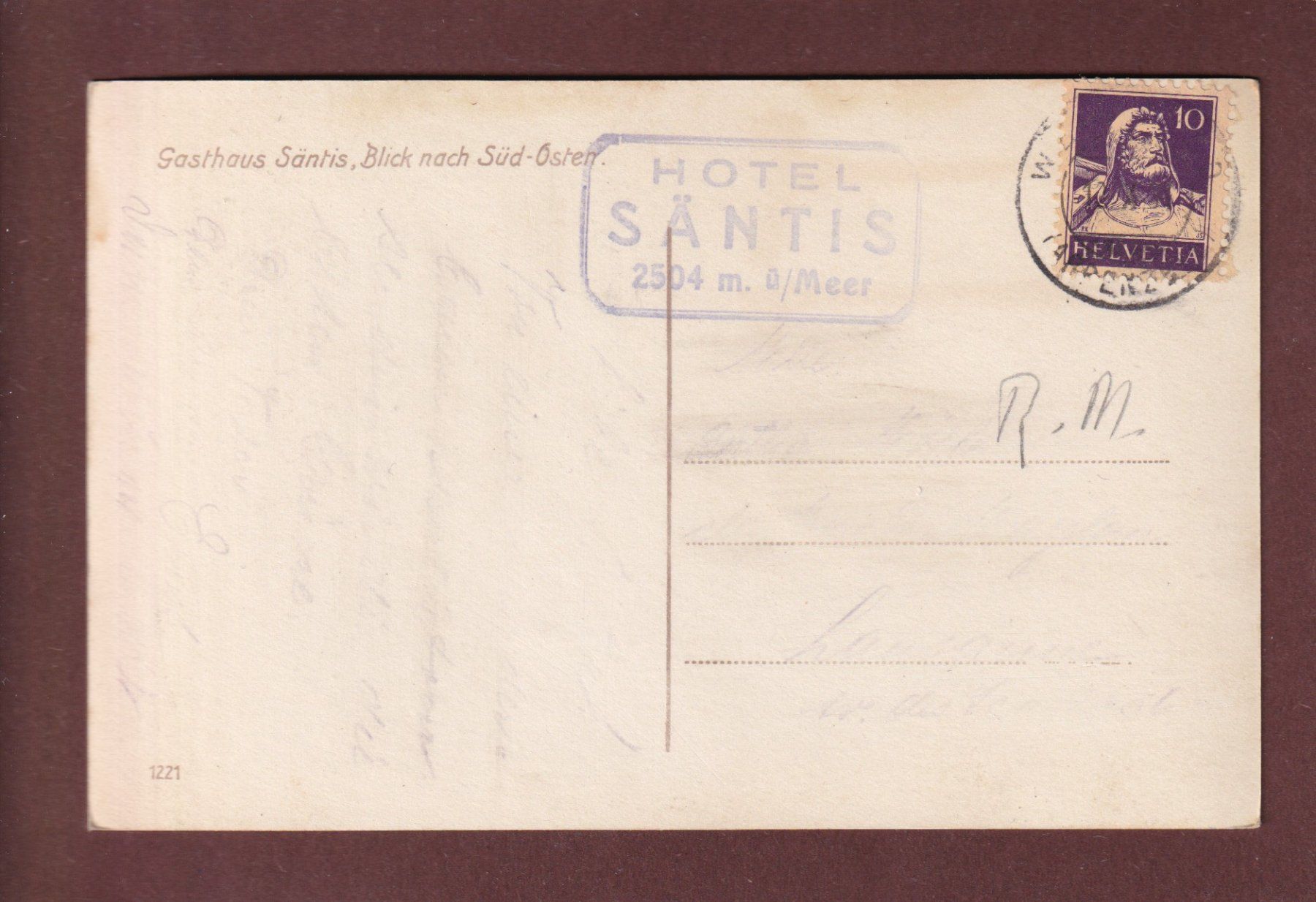 Ansichtskarten: Gasthaus SÄNTIS - 1931 – Gebraucht aus Pully von nicecards-shop 1