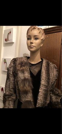 Damen Spezielle Bolero bestückt mit Pelz Gr36