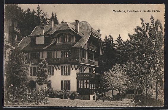 Ansichtskarten: AK Montana, Pension Villa de Preux – Gebraucht aus Berlin von bartko-reher