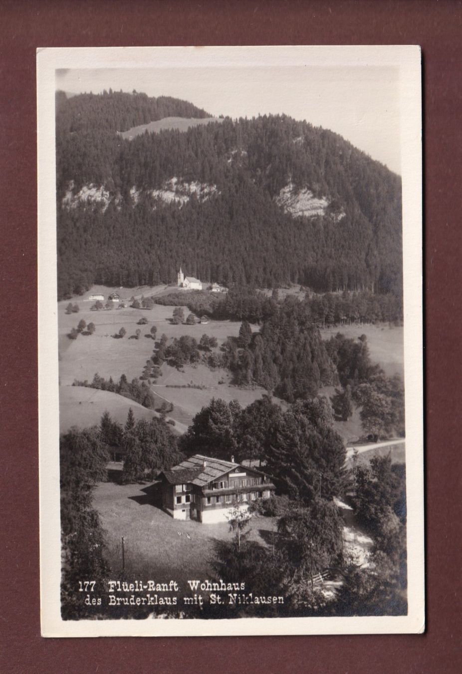 Cartoline postali: FLÜELI-RANFT - Wohnhaus des Bruderklaus – Usato da Pully venduto da nicecards-shop