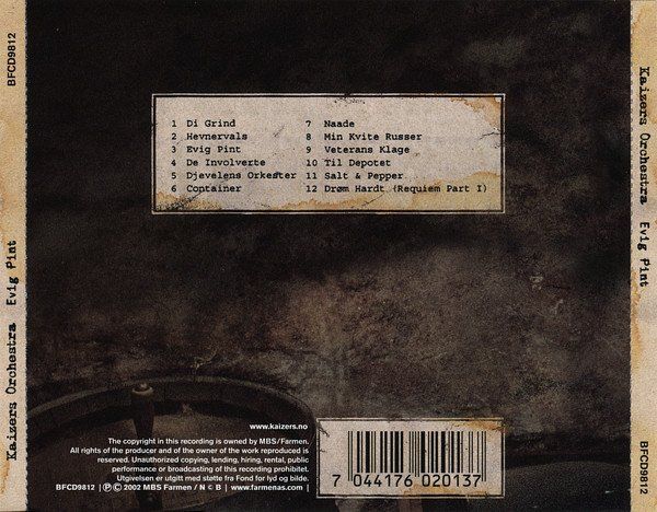CD: CD Kaizers Orchestra - Evig pint (2002) – Usato da Möriken AG venduto da mineralia 1