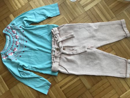 Shirt mit Füchslein +  Hose Zara Grösse 86/92 - Porto 3.40
