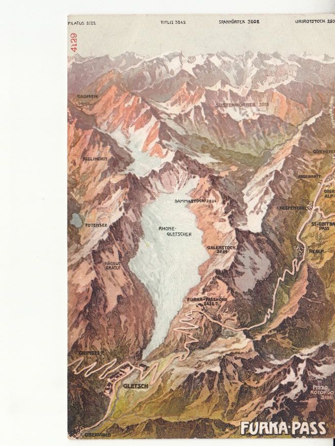 Cartoline postali: Furka Pass ca. 1915 – Usato da Bürglen TG venduto da StampGraf