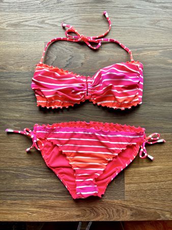Seafolly MIAMI, Bandeau Bikini Gr. 14, neon, wie neu!