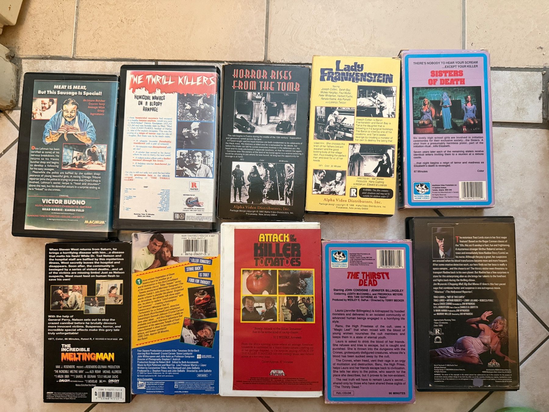 Tutti i VHS: 10 rare Horror and sci-fi American VHS – Usato da Minusio venduto da Vertigopop 1