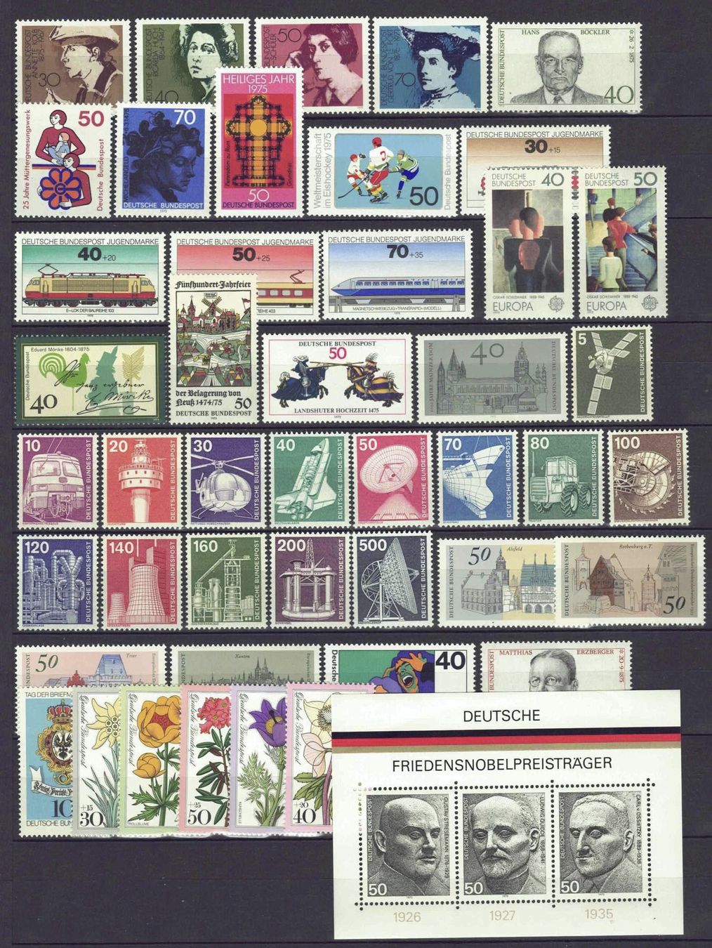 Tous les timbres: Deutschland kompl Jahr 1975 postfrisch** – D'occasion à Basel par Pfefferschootte