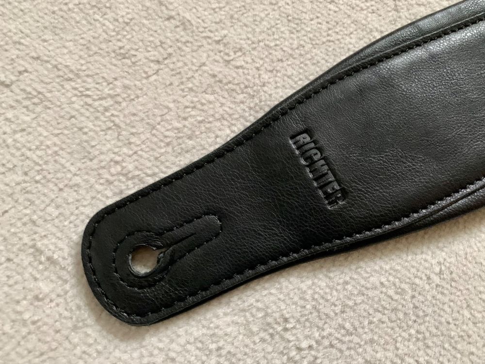 Buckle-Down Gitarrengurt (5,1 Cm) – Schwarz/Blaugrün, Handgefertigt In USA, Verstellbar 73,7–137,2 Cm