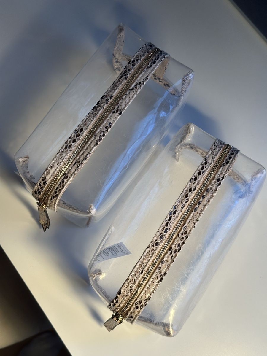 Custodie per cosmetici: 2x Transparente Kosmetiktasche mit Schlangenmuster – Usato da Hergiswil NW venduto da kaufe_at_kaufmann 1