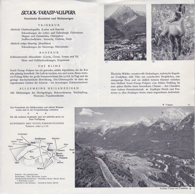 Documenti: Farbprospekt SCUOL - TARASP - VULPERA. 1952 – Usato da Schlieren venduto da Rapaelli 2