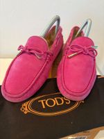 Tod's Gommino Wildleder Mokassins Pink, Gr. 39.5, Top!