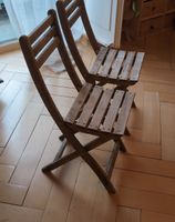 2x Holz Klappstühle Gartenstühle gebraucht