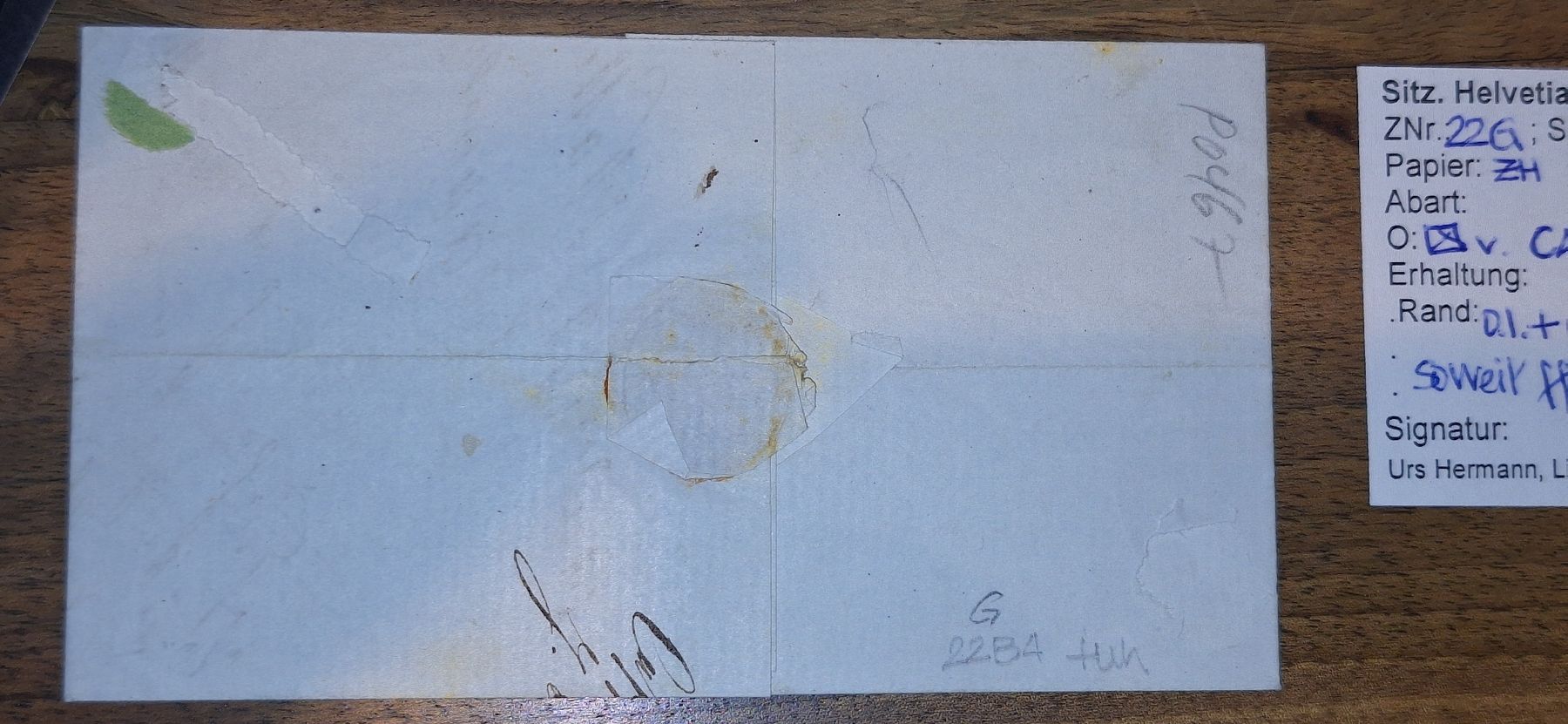 Alle Briefmarken: Strubel 22G Cappel SG Kat. 80.- mit Befund – Gebraucht aus Balgach von SIMEON27 1