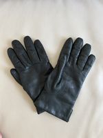 Edle Lederhandschuhe Damen mit Kaschmirfutter, Gr. 8, grün