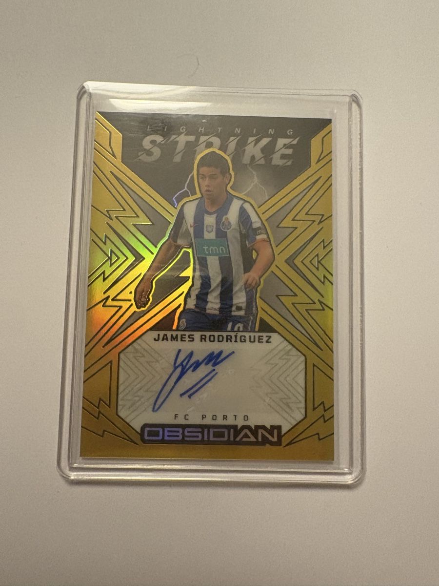 Panini Sammelbilder & Trading cards: James Rodriguez Panini Obsidian Lightning Strike auto /7 – Neu (gemäss Beschreibung) aus Meilen von gui_6sh2