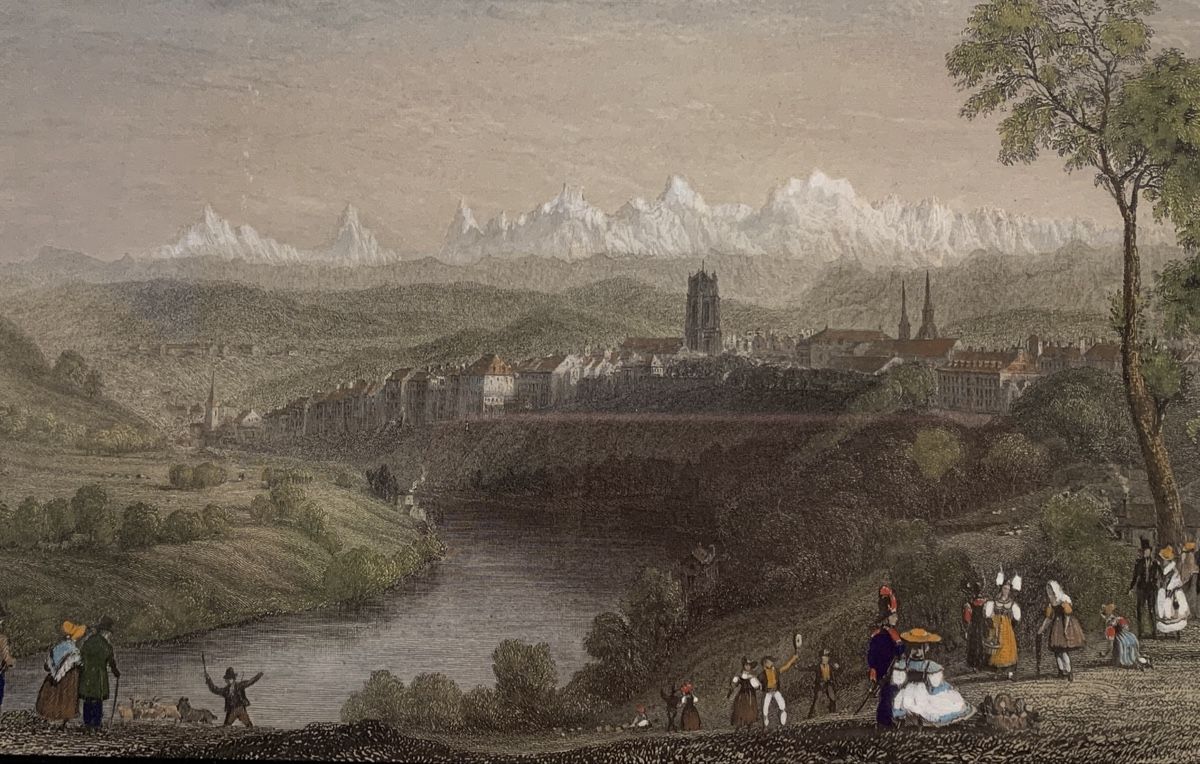 Incisioni: Vue panoramique animée de BERN – Usato da Veytaux venduto da Latourelle 1