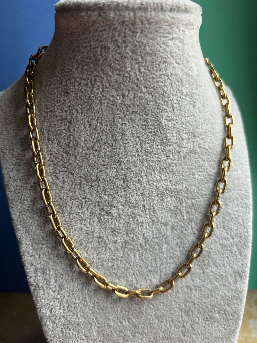 Catenine: Goldfarbene Kette, Gliederkette  38cm – Usato da Dittingen venduto da Bijoubelle 2