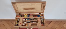 Coffret avec petites boîtes publicitaires