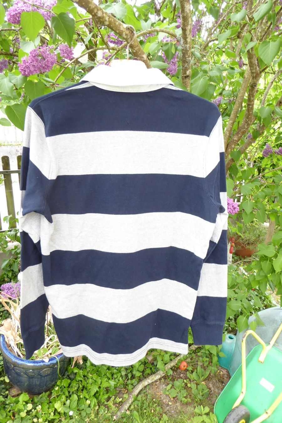 Tommy Hilfiger Maglioni & Felpe: Tommy Hilfiger Polo Gr. M  Pullover gestreift blau/grau – Usato da Langenthal venduto da Drathesel 1