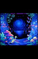 Wandtuch/ Wandteppich/ Banner UV Schwarzlicht Psy Jungle