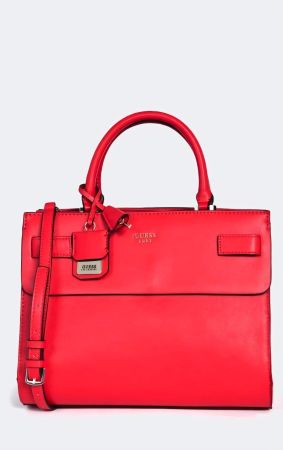 Original Rote Guess Tasche mit Portemonnaie und Satubbeutel.