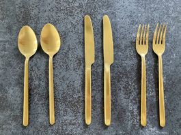 Goldenes Besteck 6-teilig